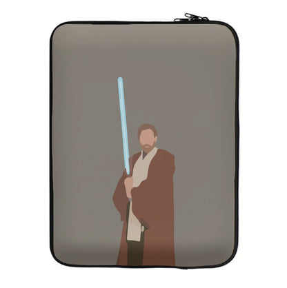 Kenobi Blue Lightsaber Laptop Sleeve