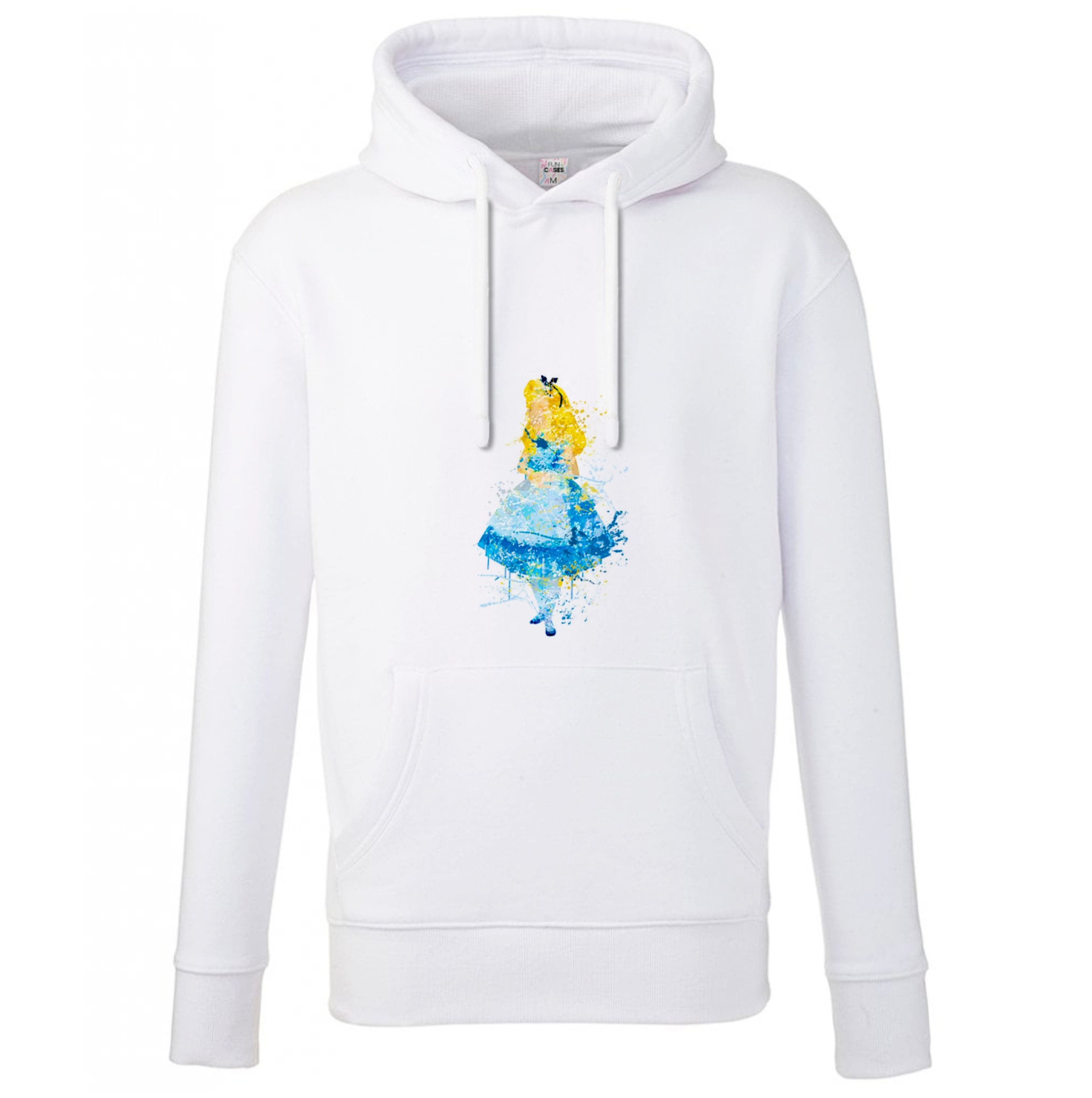 Watercolour Alice in Wonderland Fairytale Hoodie