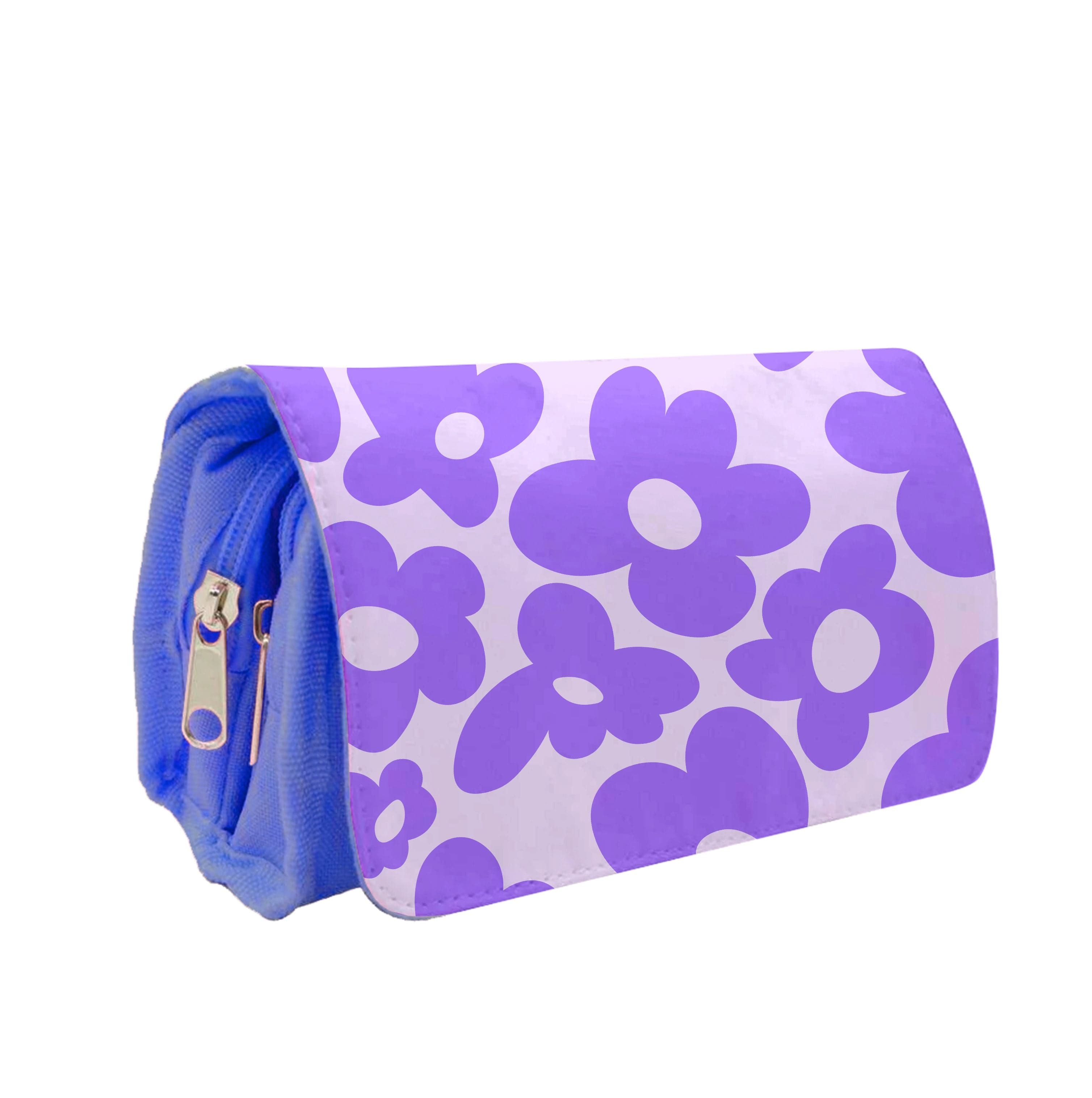 Purple Flowers - Trippy Patterns Pencil Case