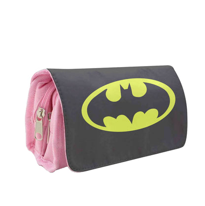 Black Bat Superhero Logo Pencil Case