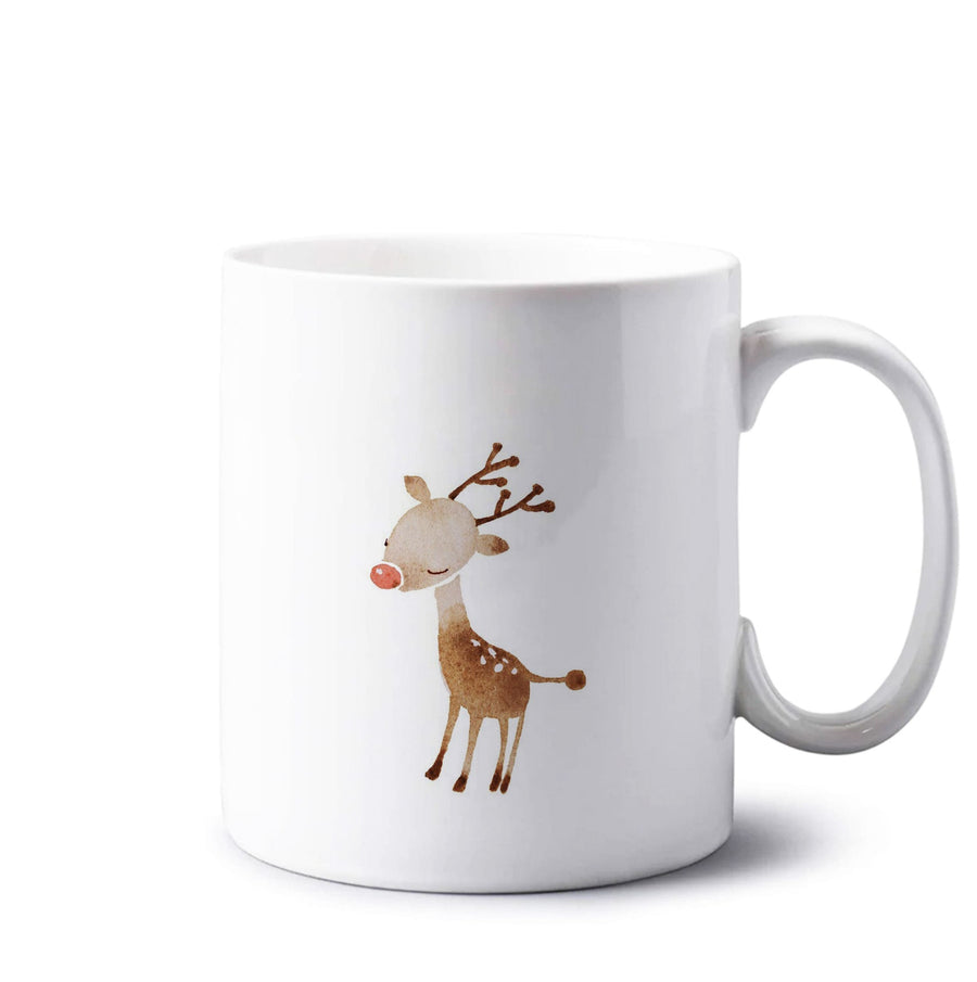 Watercolour Rudolph The Reindeer Mug
