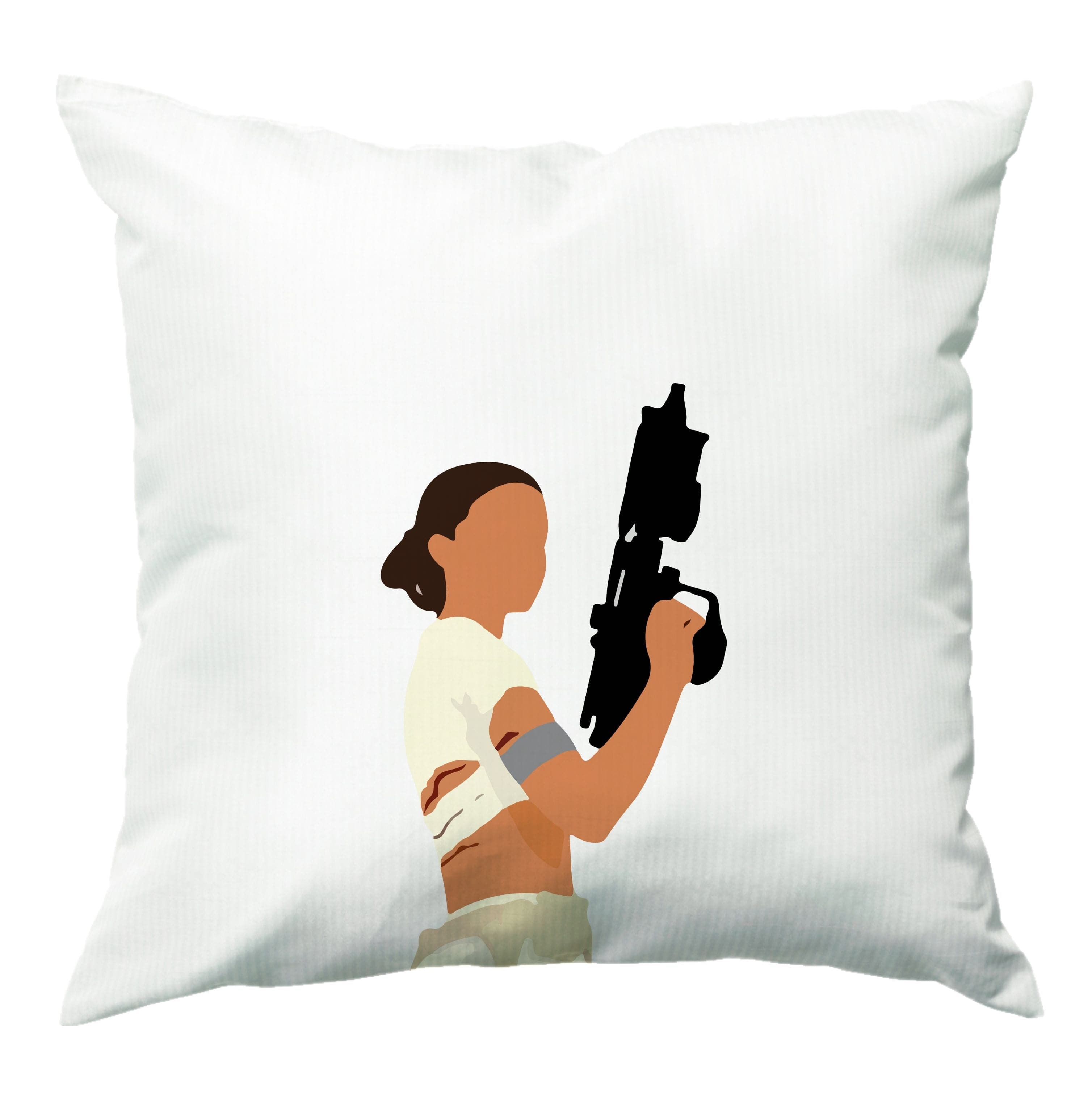 Leia With Gun Cushion