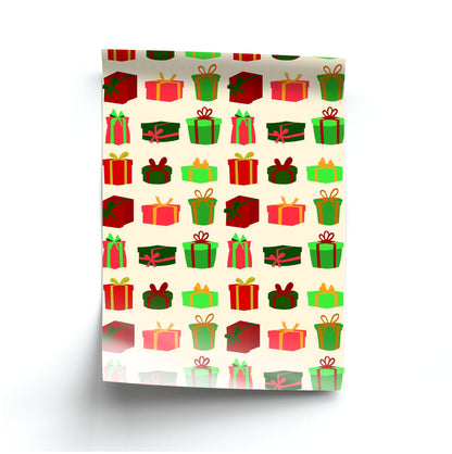 Presents - Christmas Patterns Poster