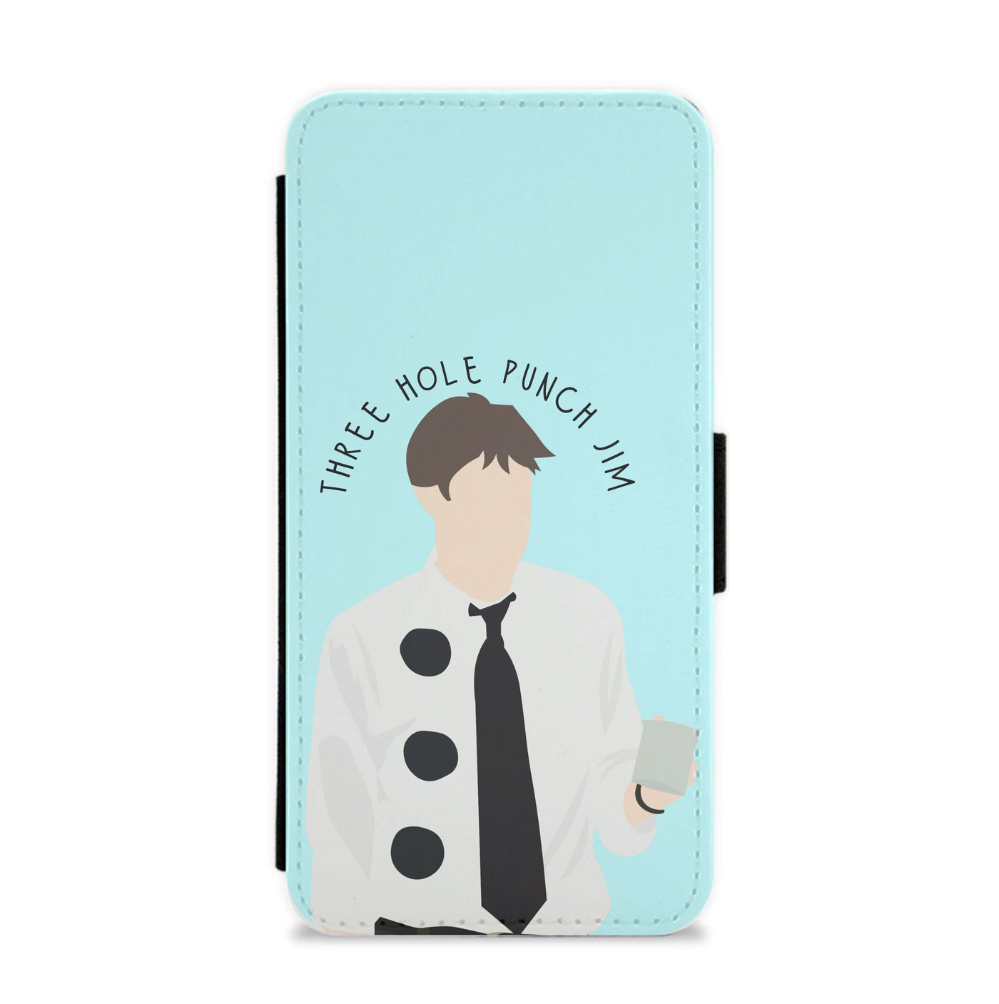 Three Hole Punch Jim The Office - Halloween Specials Flip / Wallet Phone Case
