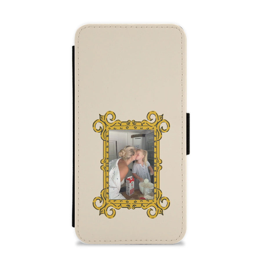 Gold Photo Frame - Personalised Mother's Day Flip / Wallet Phone Case