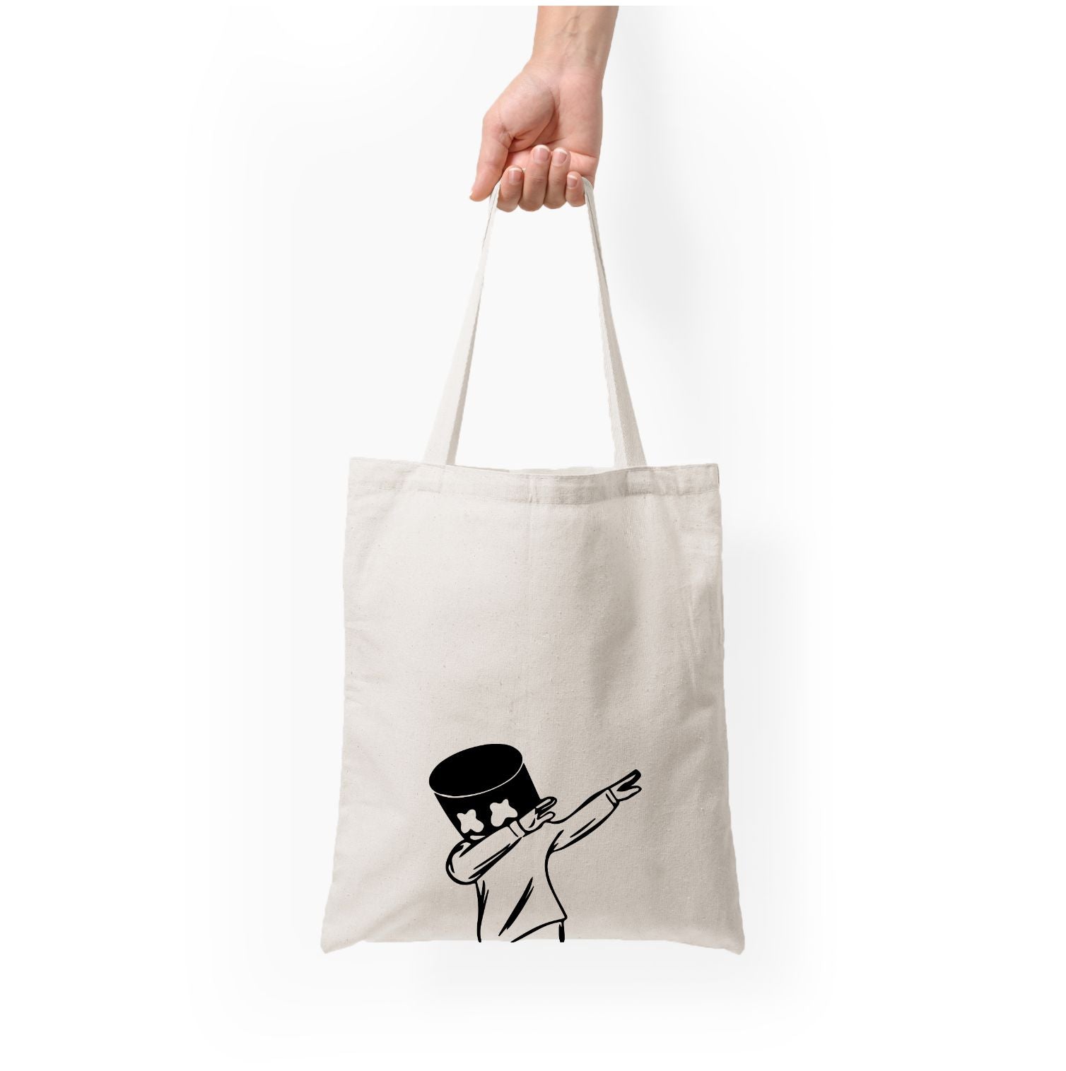 Silhouette White Helmet DJ Dab Tote Bag