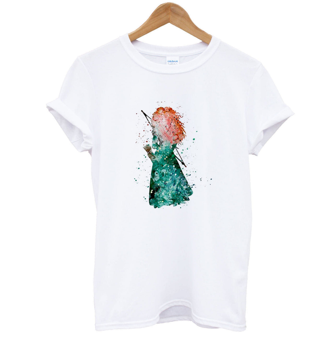 Watercolour Princess Merida Brave Disney T-Shirt