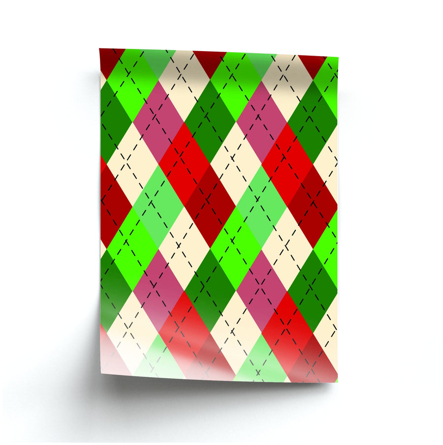 Red And Green - Christmas Patterns Poster