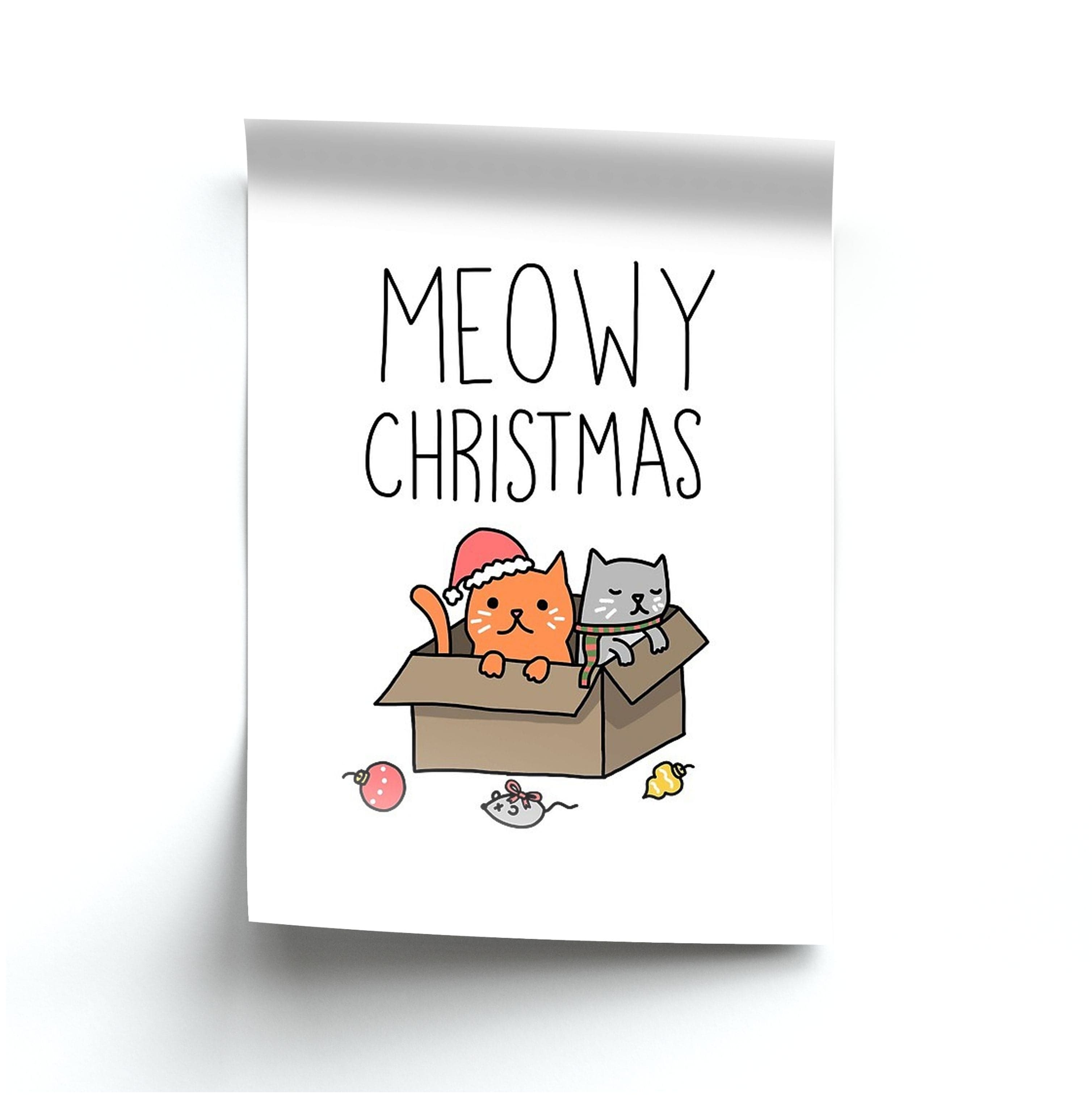 Meowy Christmas Poster