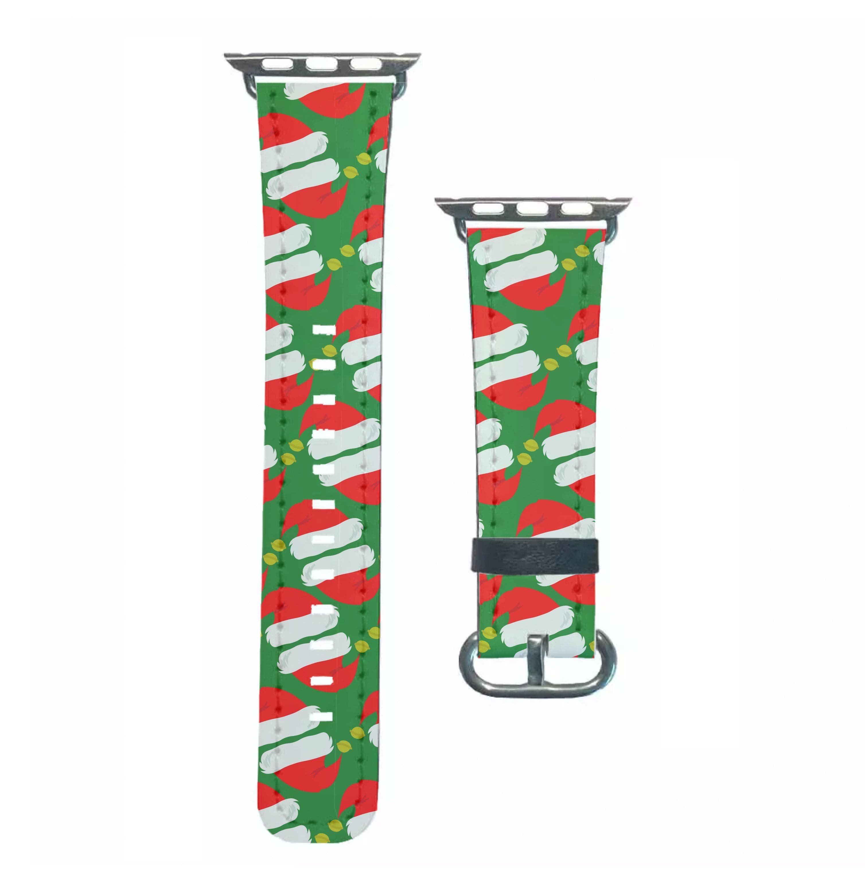 Santa Hat Pattern - Christmas Apple Watch Strap