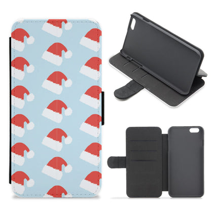 Santa Hat - Christmas Patterns Flip / Wallet Phone Case