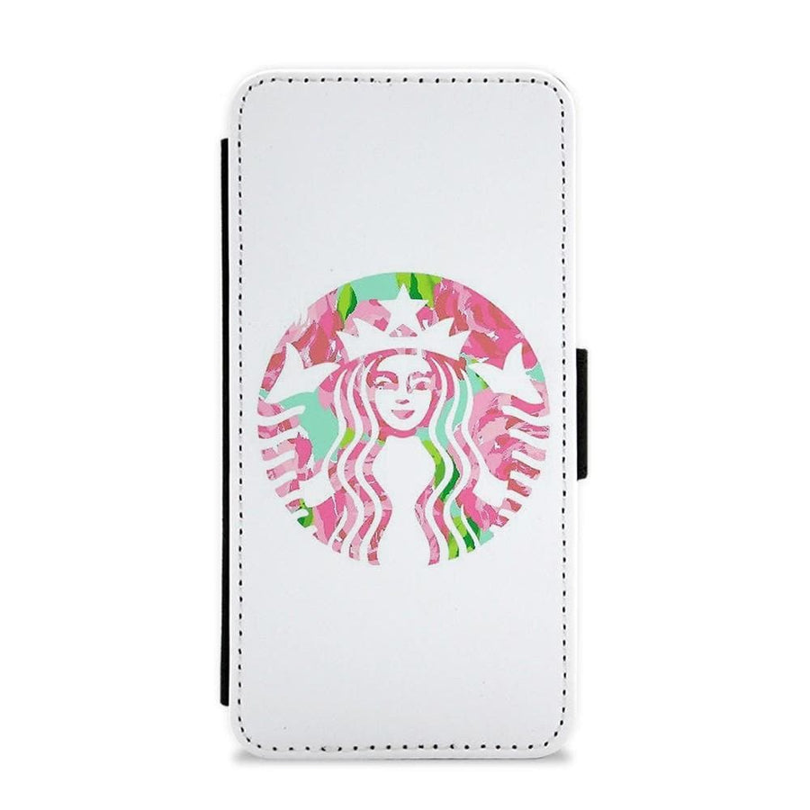 Pink Starbucks Logo Flip / Wallet Phone Case - Fun Cases