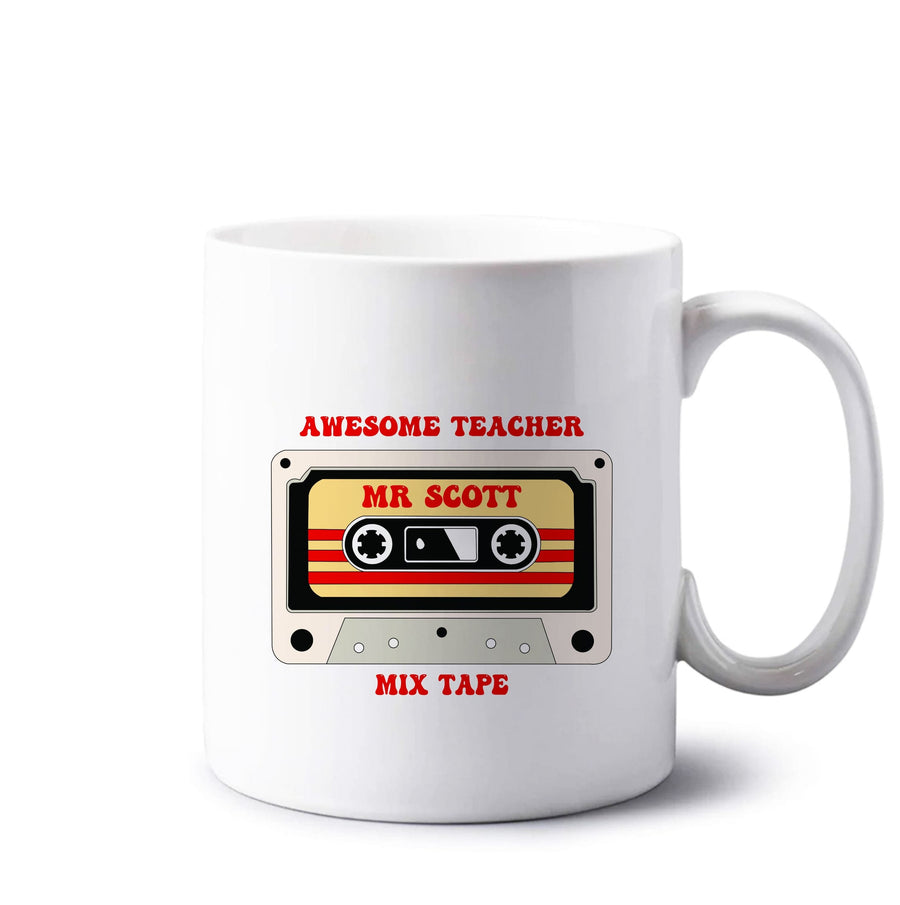 Awesome Teacher Mix Tape - Personalised Teachers Gift Mug