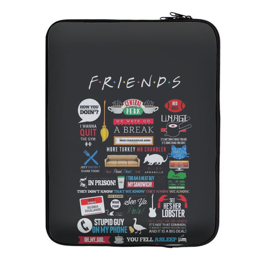 All The Quotes - Friends Laptop Sleeve