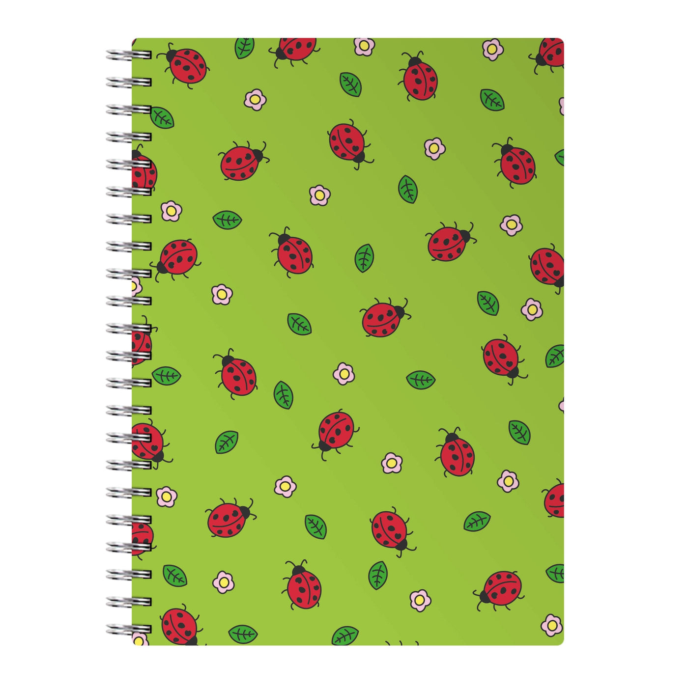 Ladybugs And Flowers - Spring Patterns Notebook