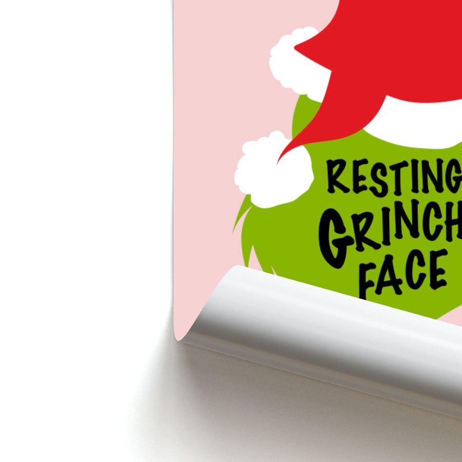 Resting Grinch Face Poster