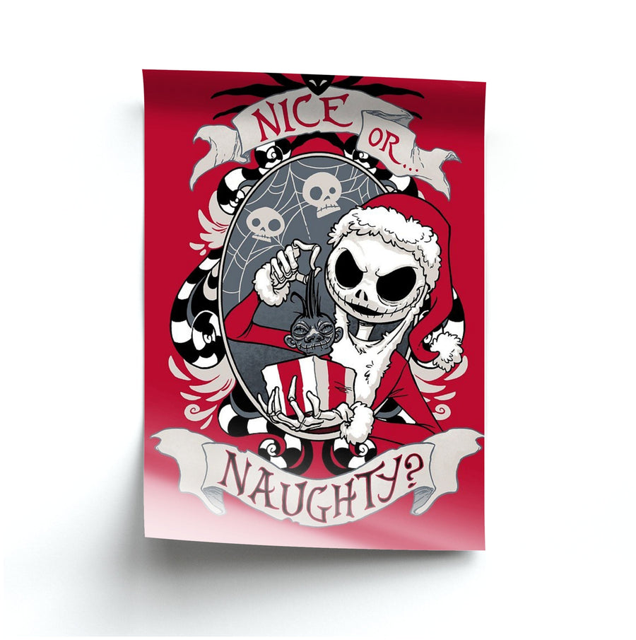 Nice Or Naughty - A Nightmare Before Christmas Poster