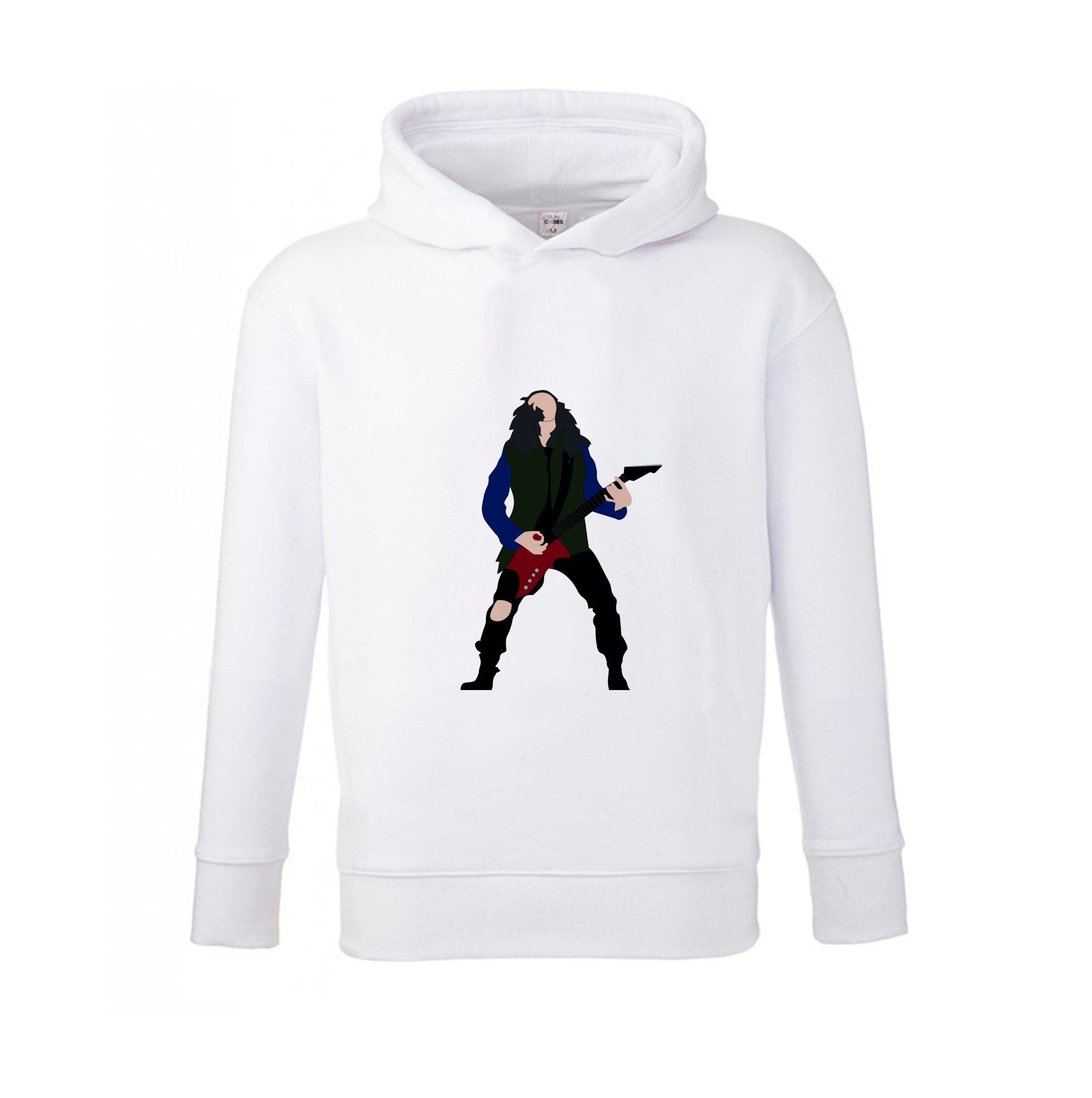 Eddie Munson Playing Guitar Kids Hoodie