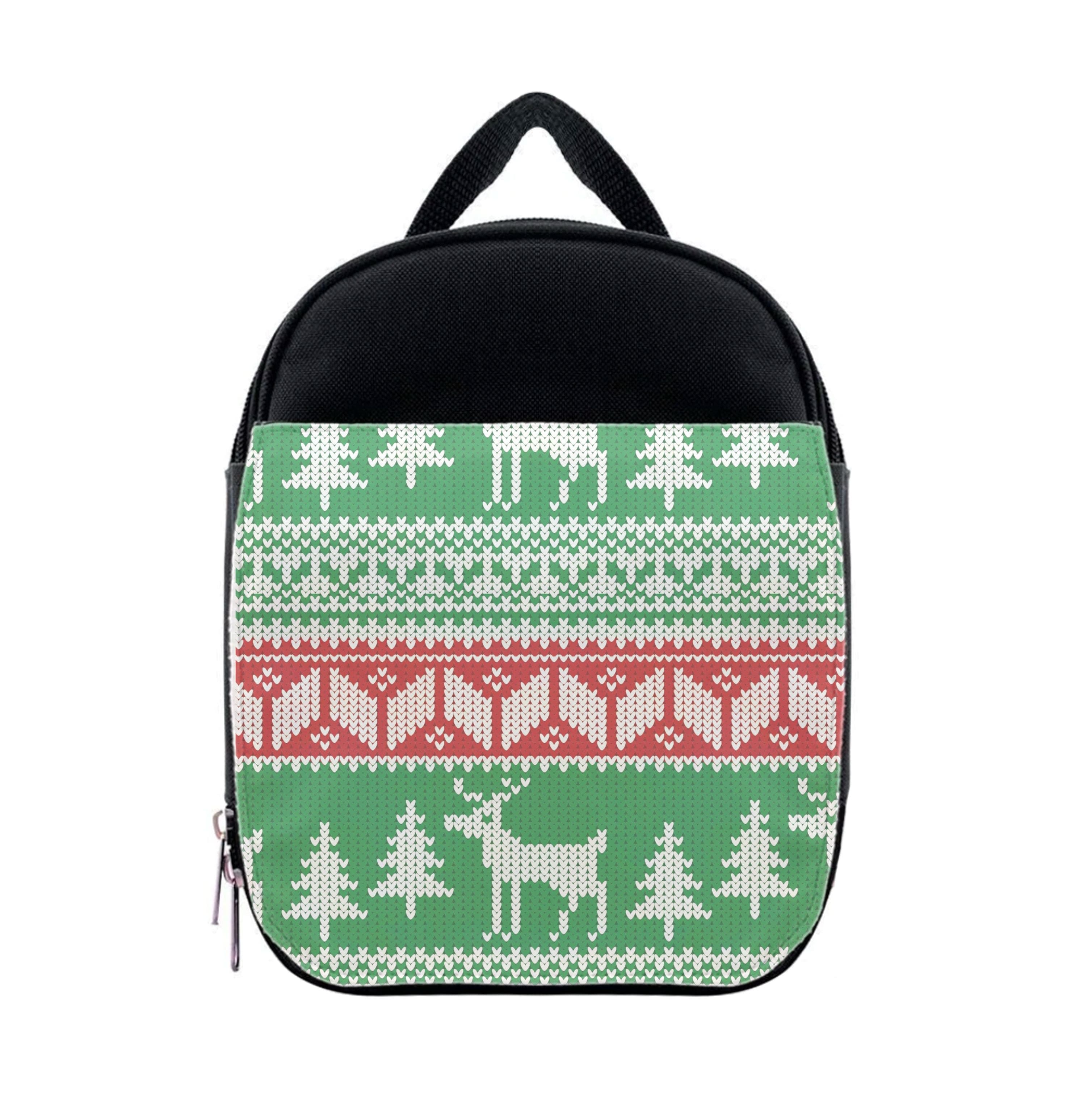 Christmas Jumper Pattern Christmas Lunchbox