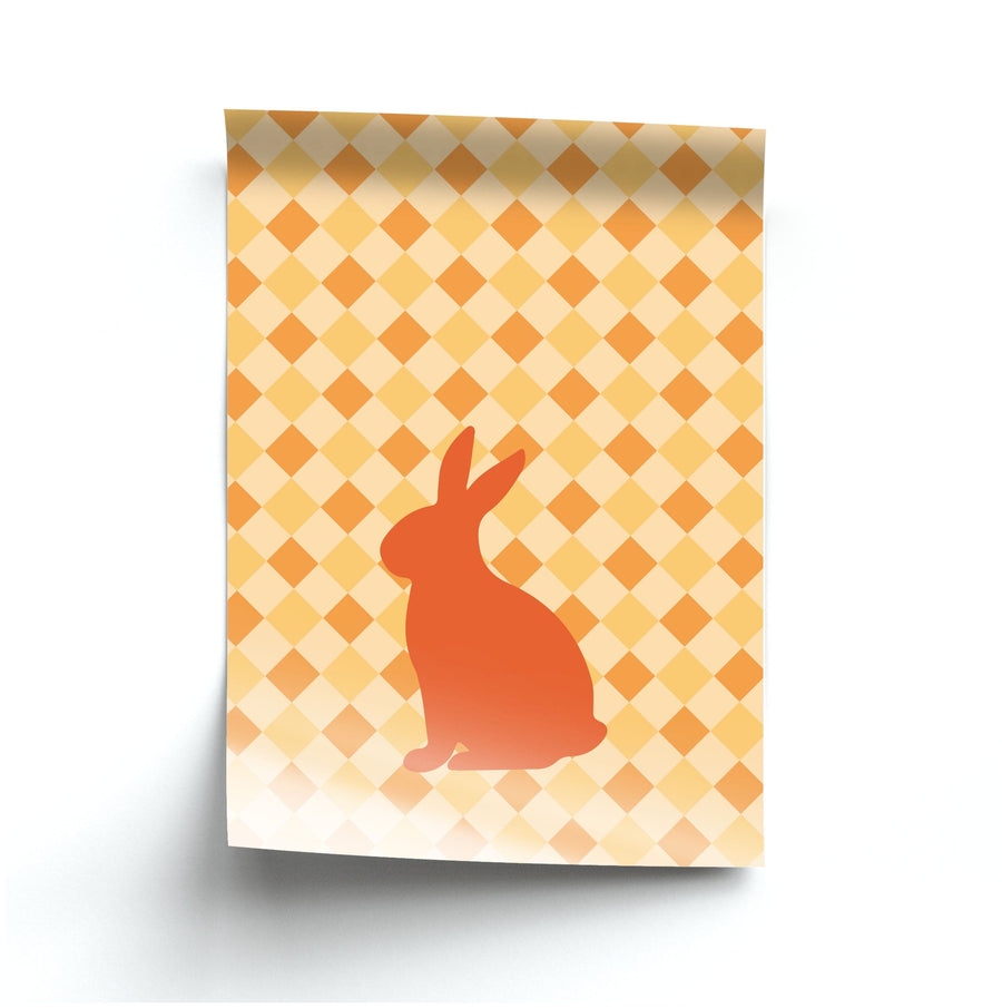 Orange Rabbit - Easter Patterns Poster