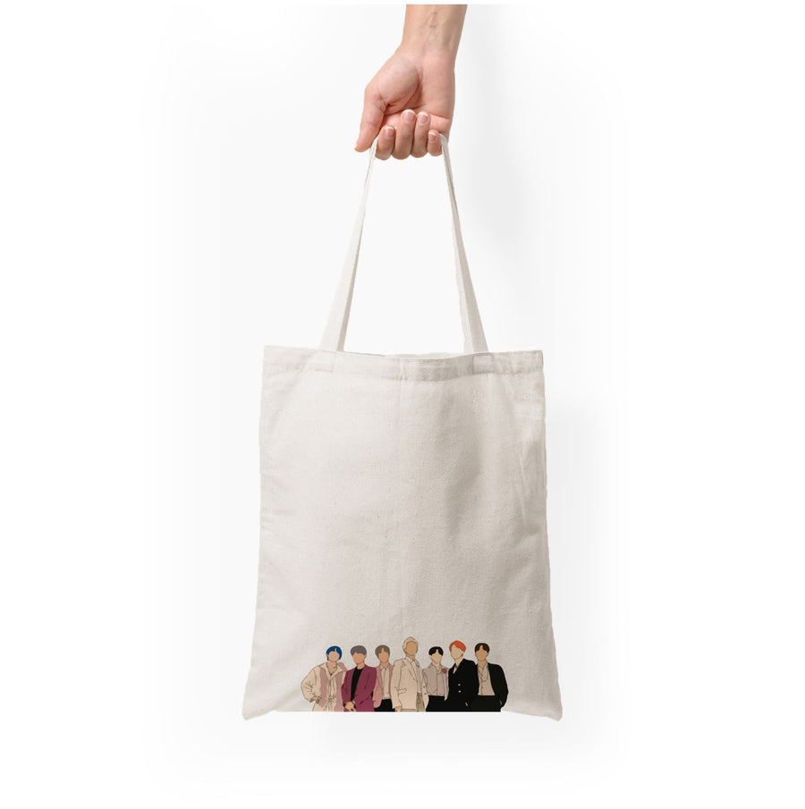 Faceless BTS Band Tote Bag