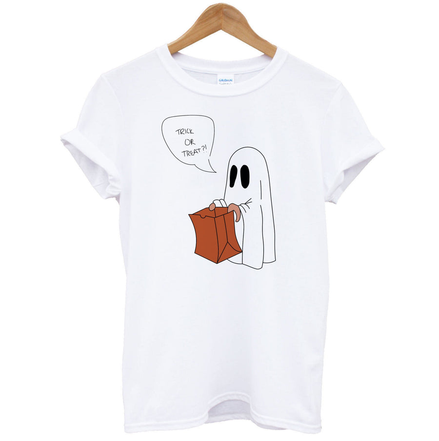 Trick Or Treat Ghost - Halloween T-Shirt