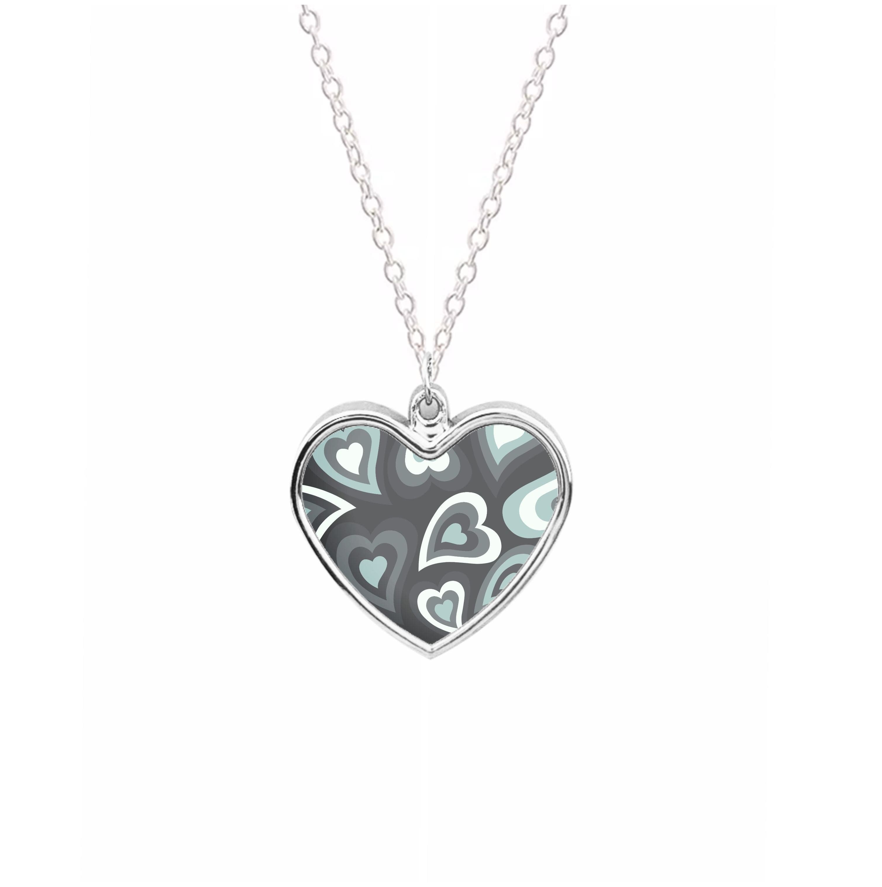 Black Hearts - Trippy Patterns Necklace