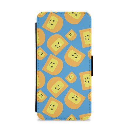 Face Collage - Bricks Flip / Wallet Phone Case