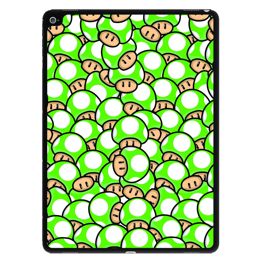 Mushroom Pattern - Green iPad Case