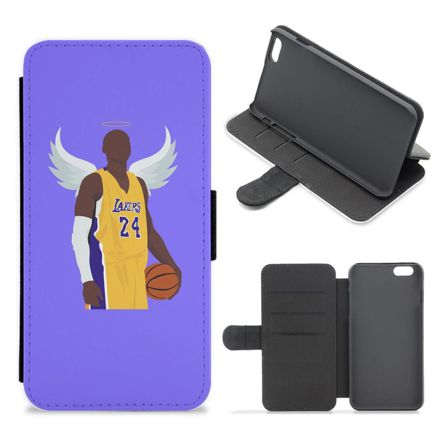 Kobe with wings - Basketball Flip / Wallet Phone Case
