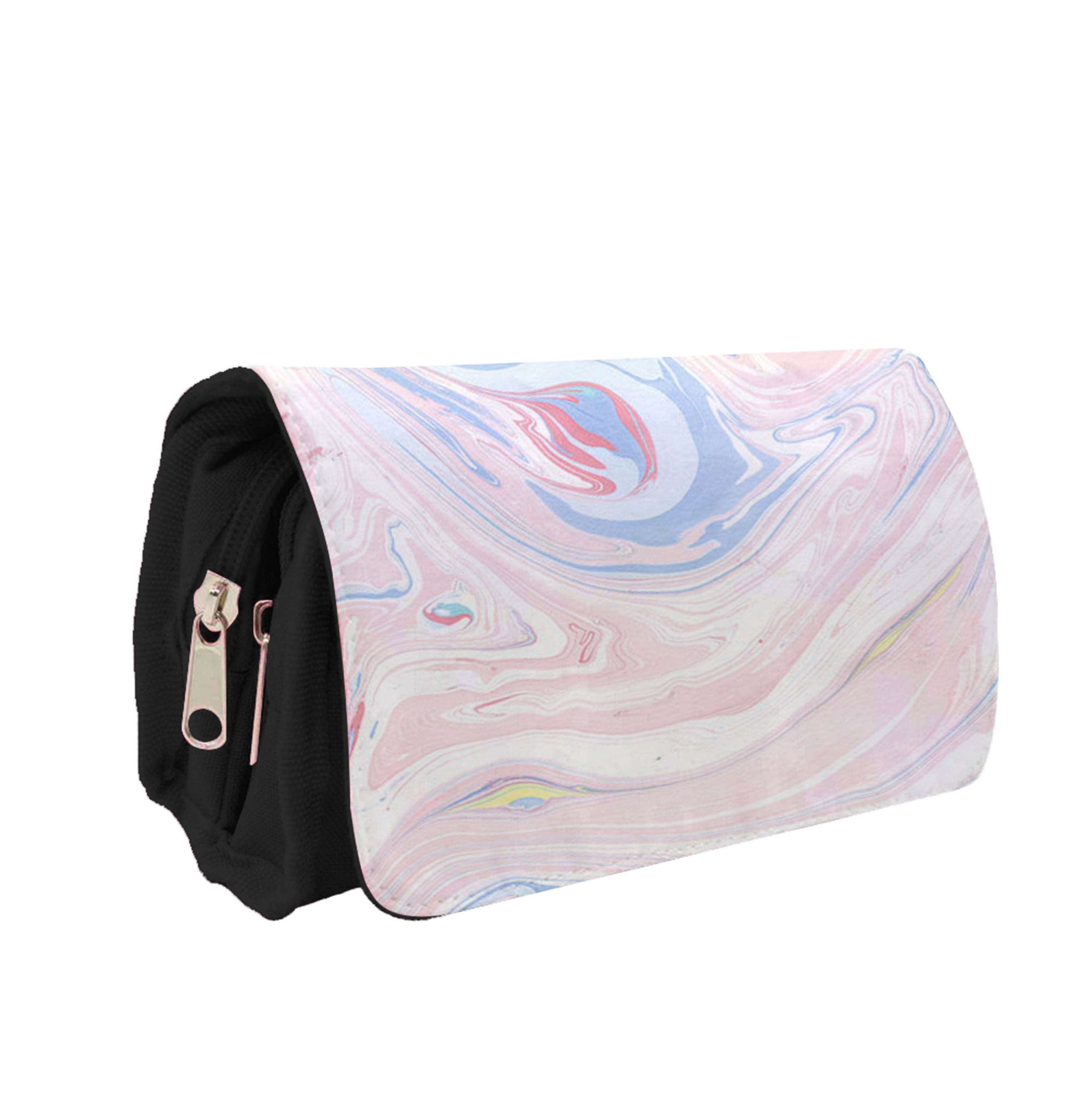 Pink Marble Swirl Pencil Case