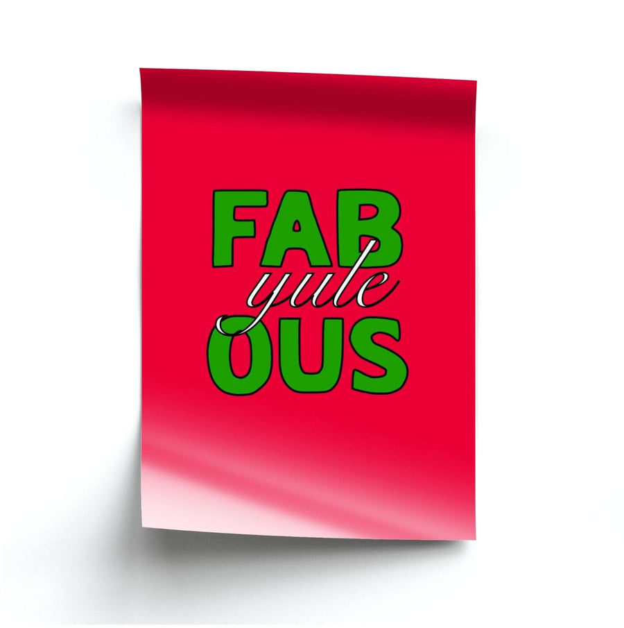 Fab-Yule-Ous Red - Christmas Puns Poster