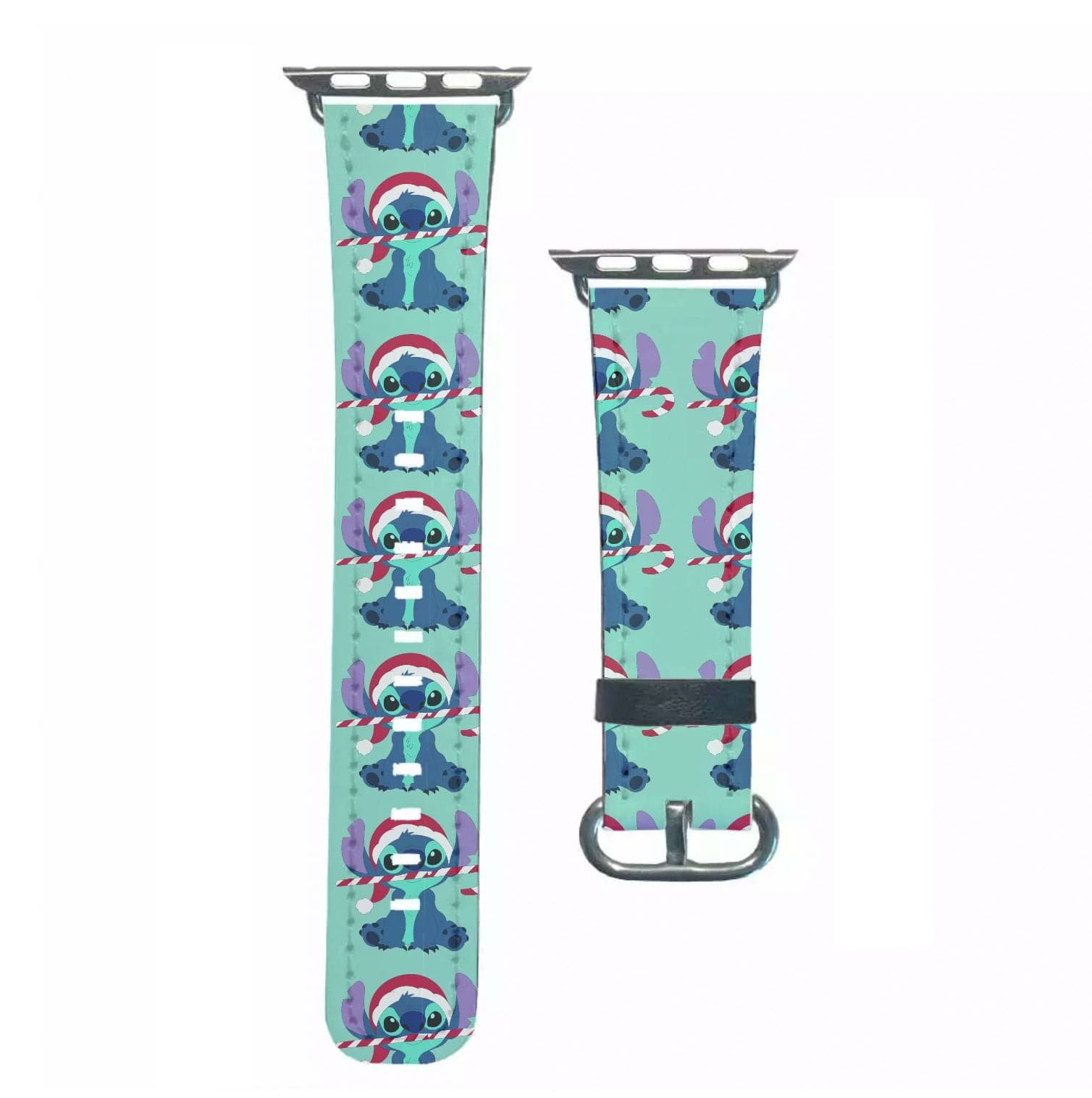 Christmas Blue Alien Pattern Apple Watch Strap