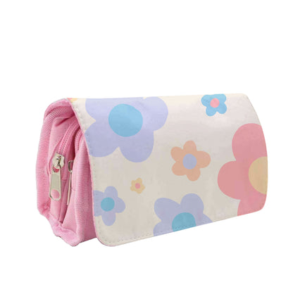 Playful Flower Pattern Pencil Case