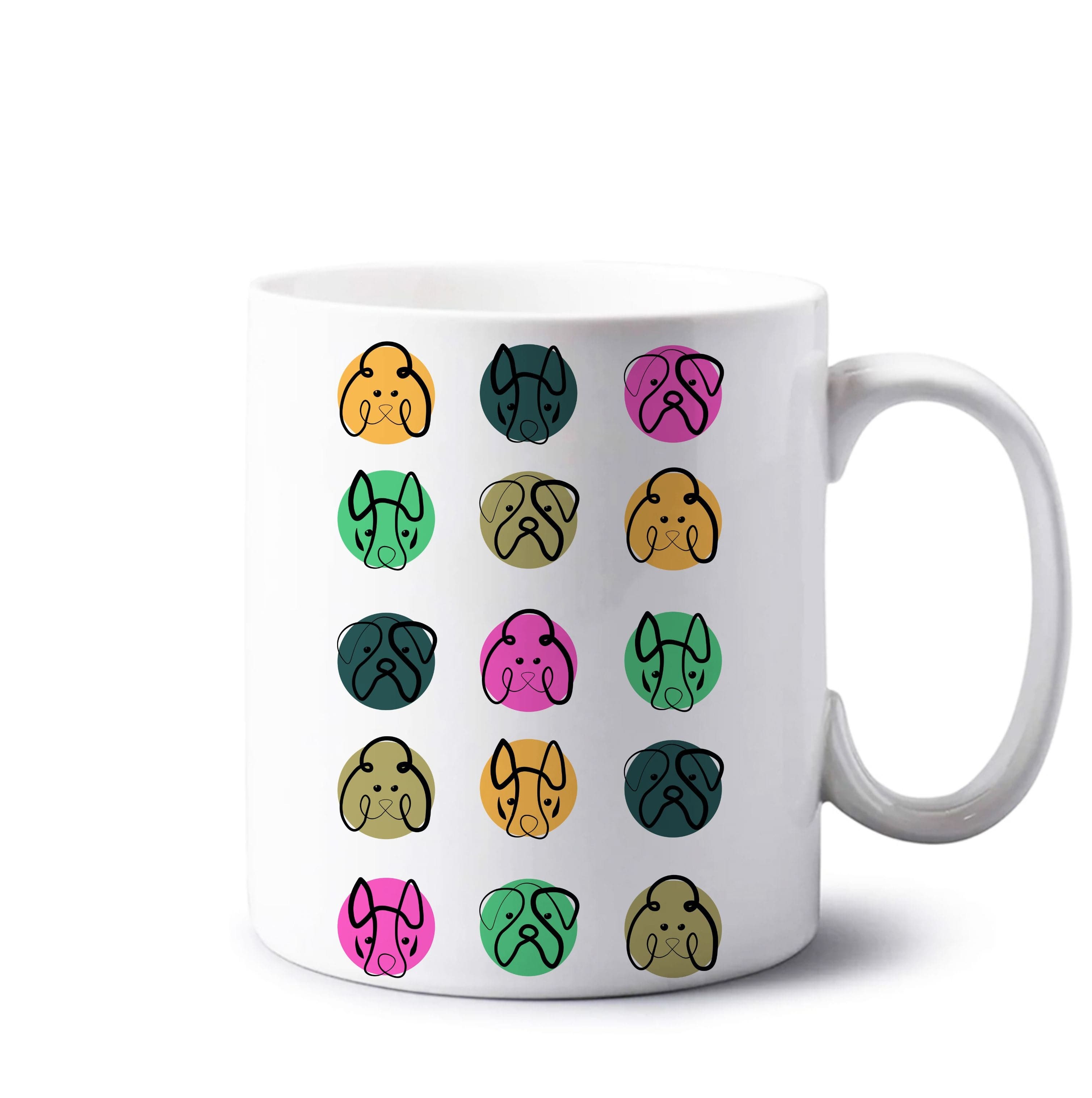 Multi colour dog bones - Dog Patterns Mug