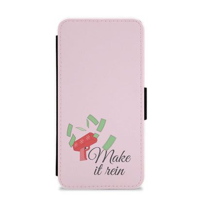 Make It Rein - Christmas Puns Flip / Wallet Phone Case