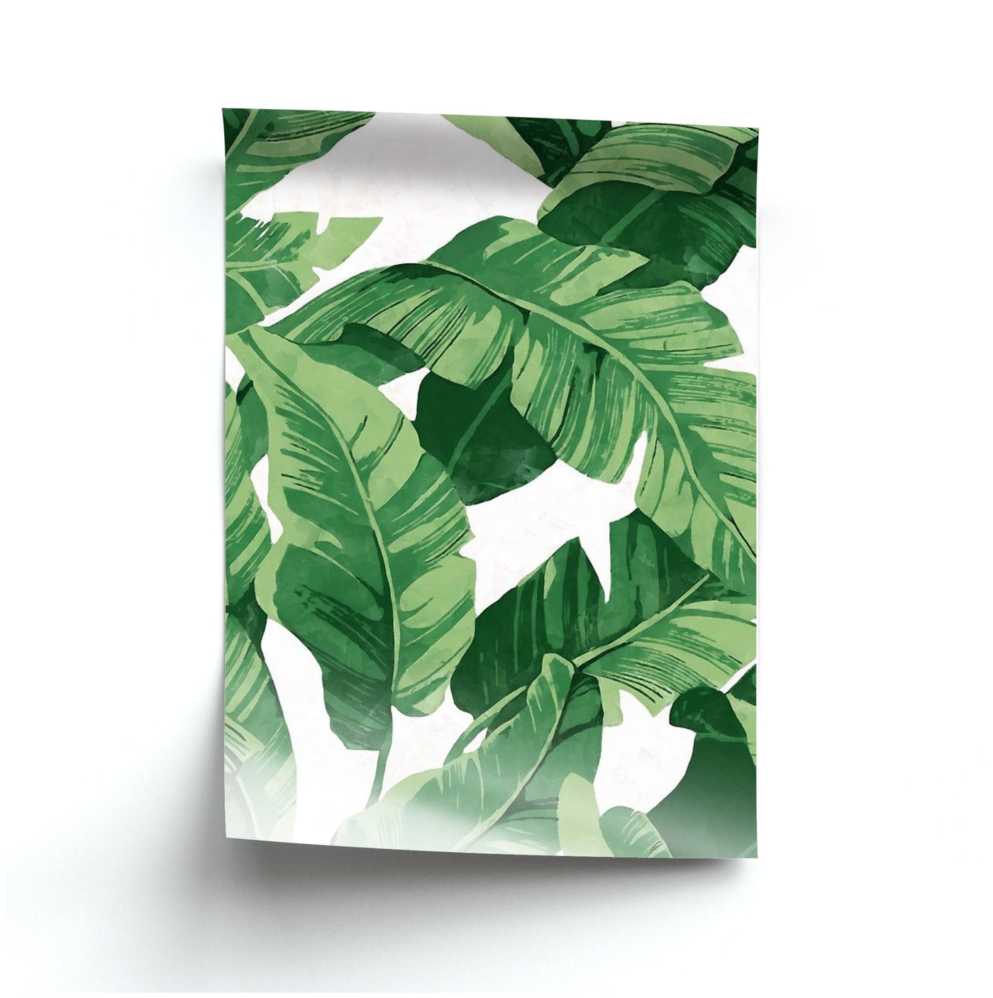 Tropical Banana Leaf Pattern Poster