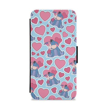 Donkey and Pig Pattern Valentine's Flip / Wallet Phone Case