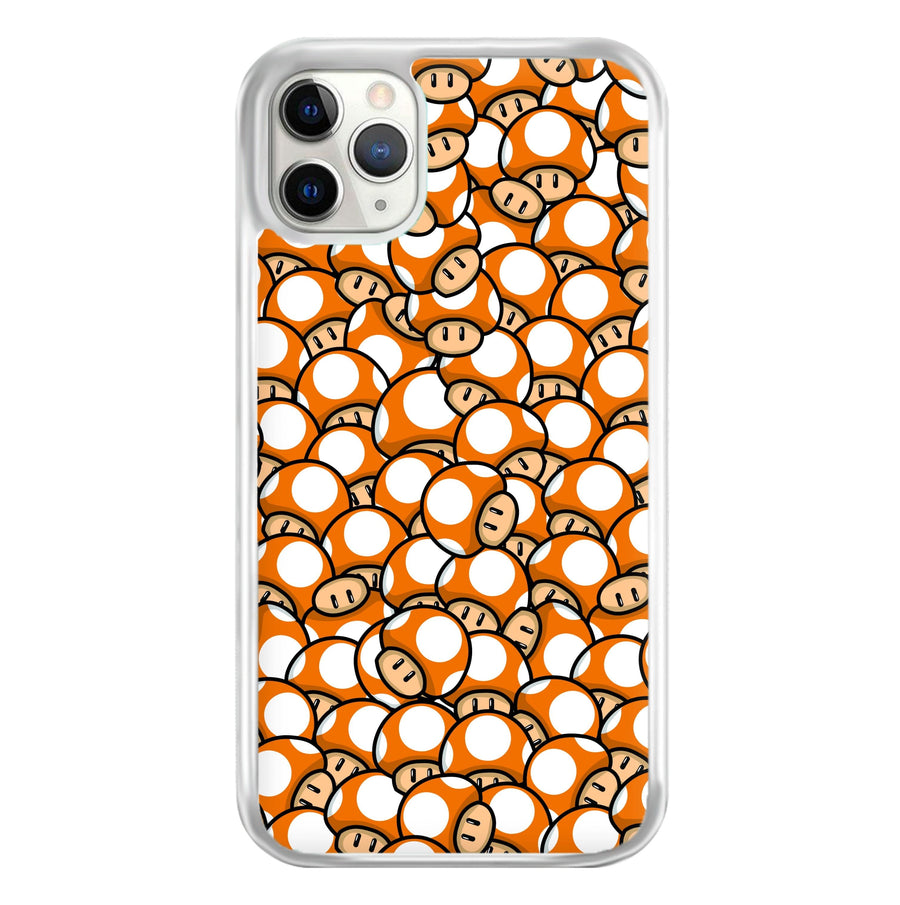 Mushroom Pattern - Orange Phone Case