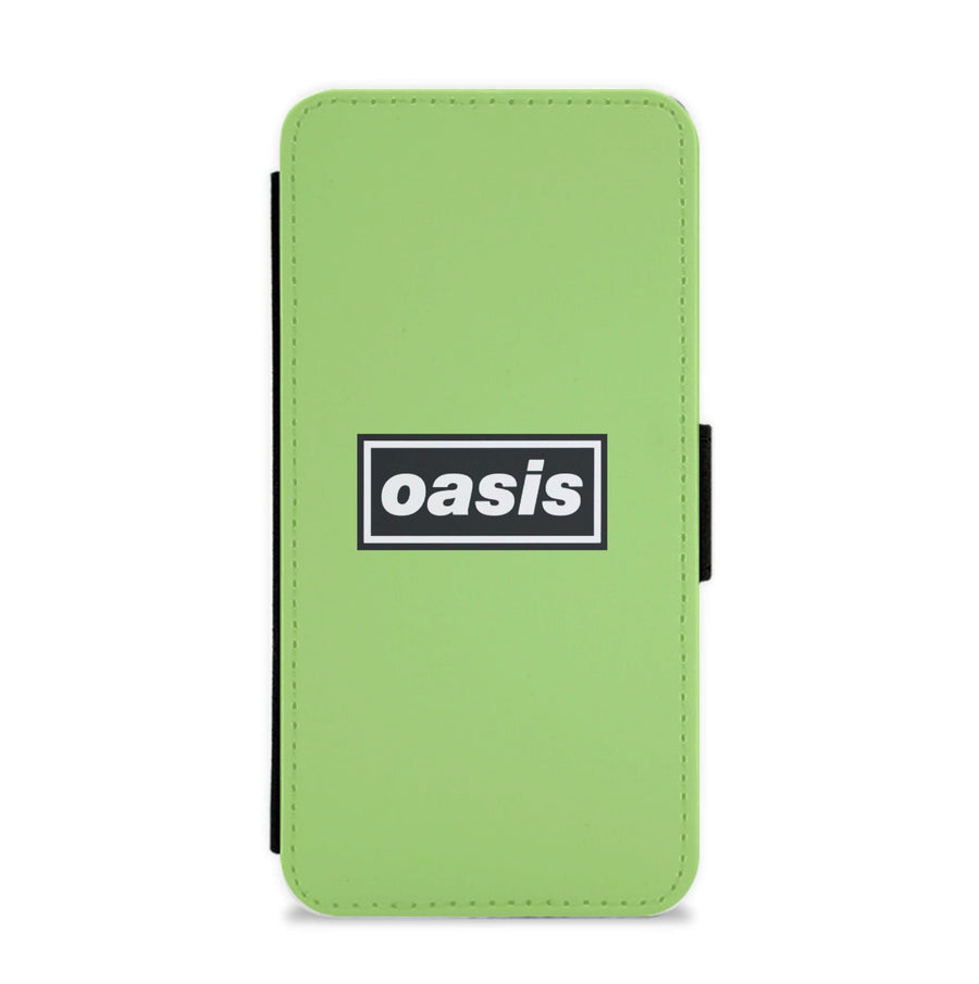 Band Name Green - Oasis Flip / Wallet Phone Case