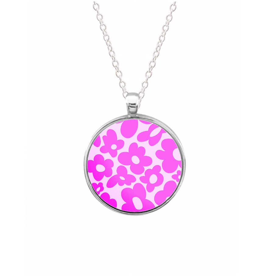 Pink Flowers - Trippy Patterns Necklace