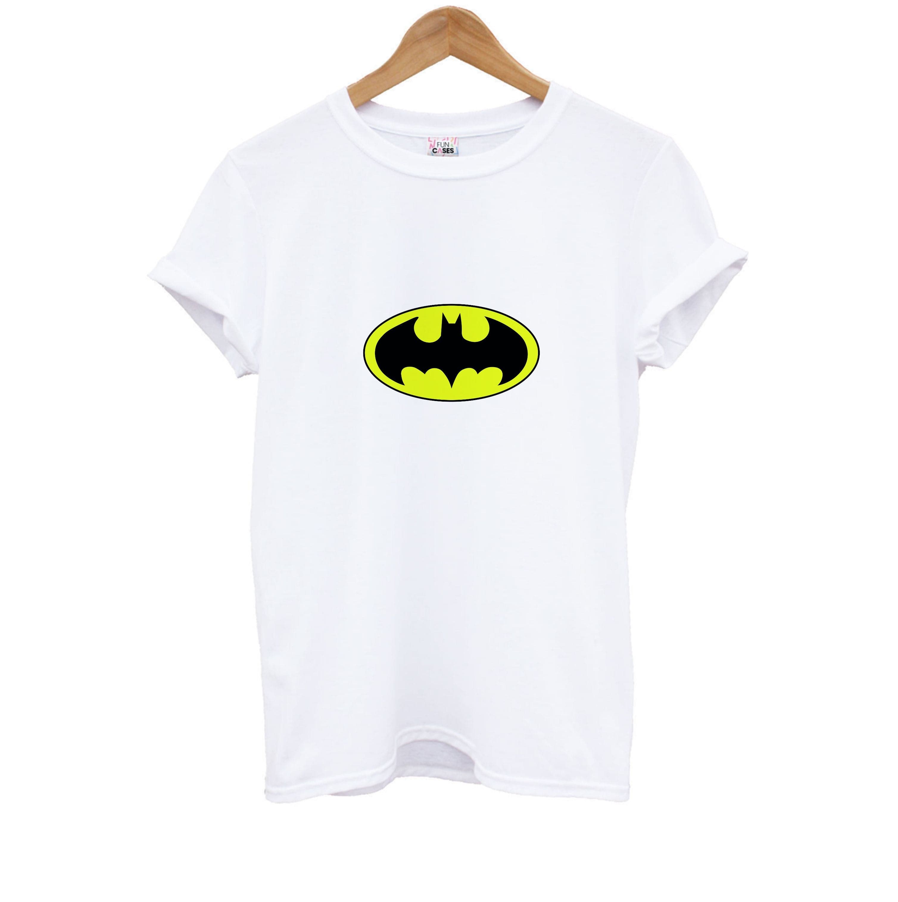 Black Bat Superhero Logo Kids T-Shirt