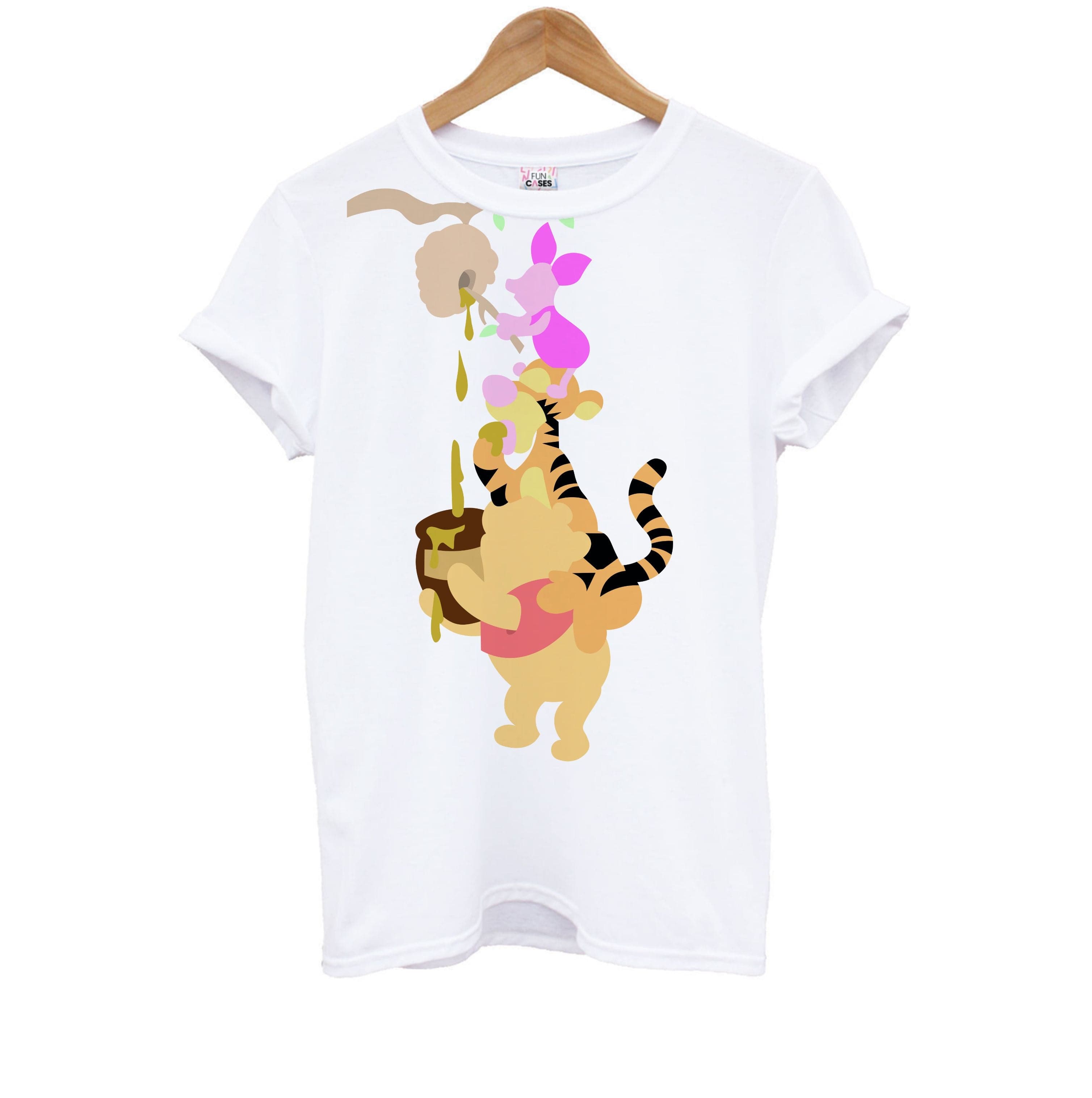 Bouncing Tiger , Piglet , Yellow Bear Kids T-Shirt