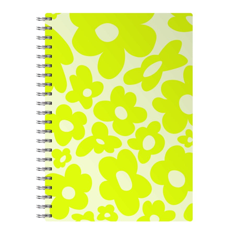 Yellow Flowers - Trippy Patterns Notebook