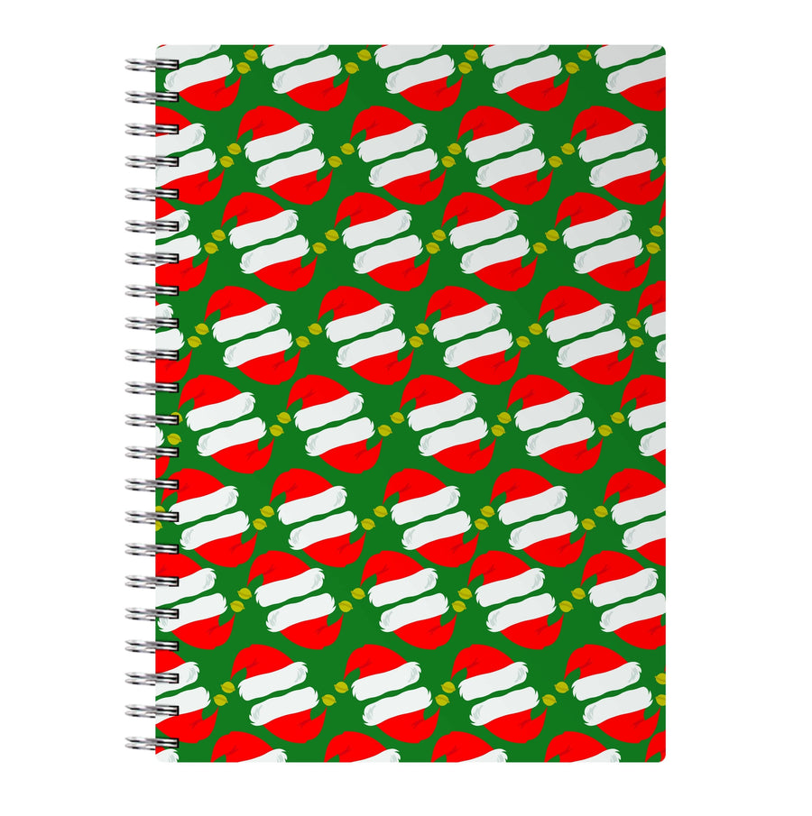 Santa Hat Pattern - Christmas Notebook