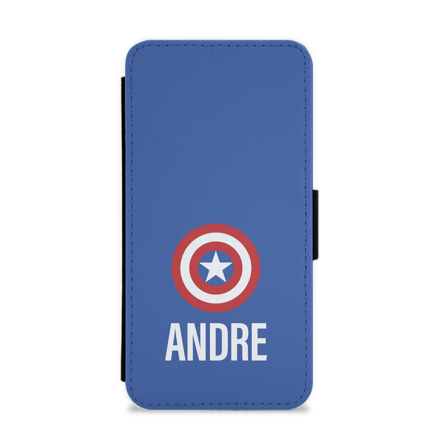 Captain America - Personalised Marvel Flip / Wallet Phone Case