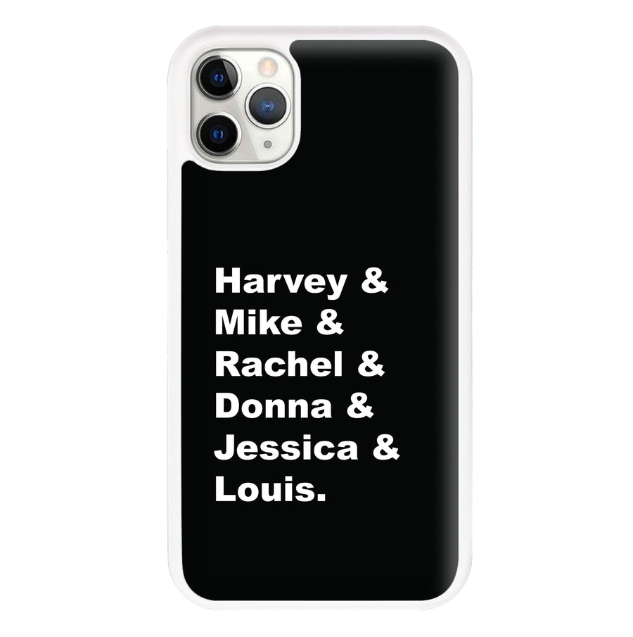 Character Names - Suits Phone Case