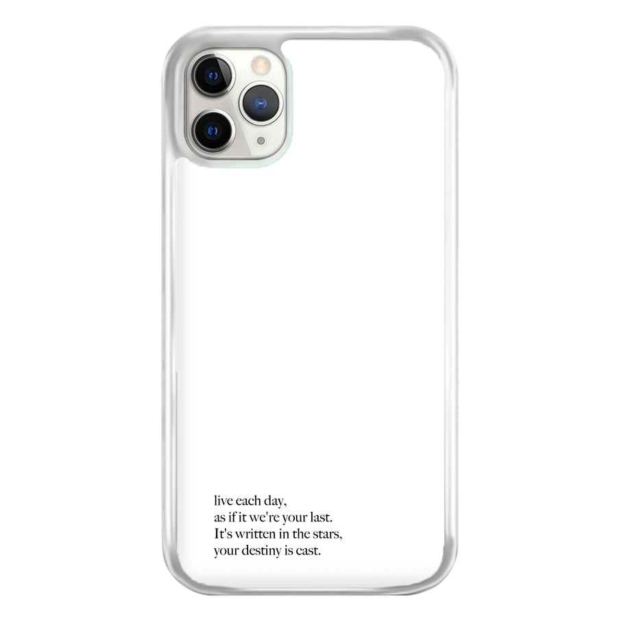 Live Each Day As If It We're Your Last - Elvis Phone Case