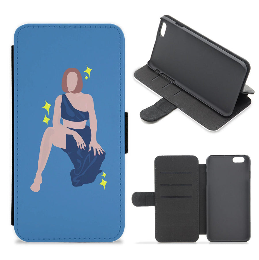 Blue dress silhouette - Khloe Kardashian Flip / Wallet Phone Case