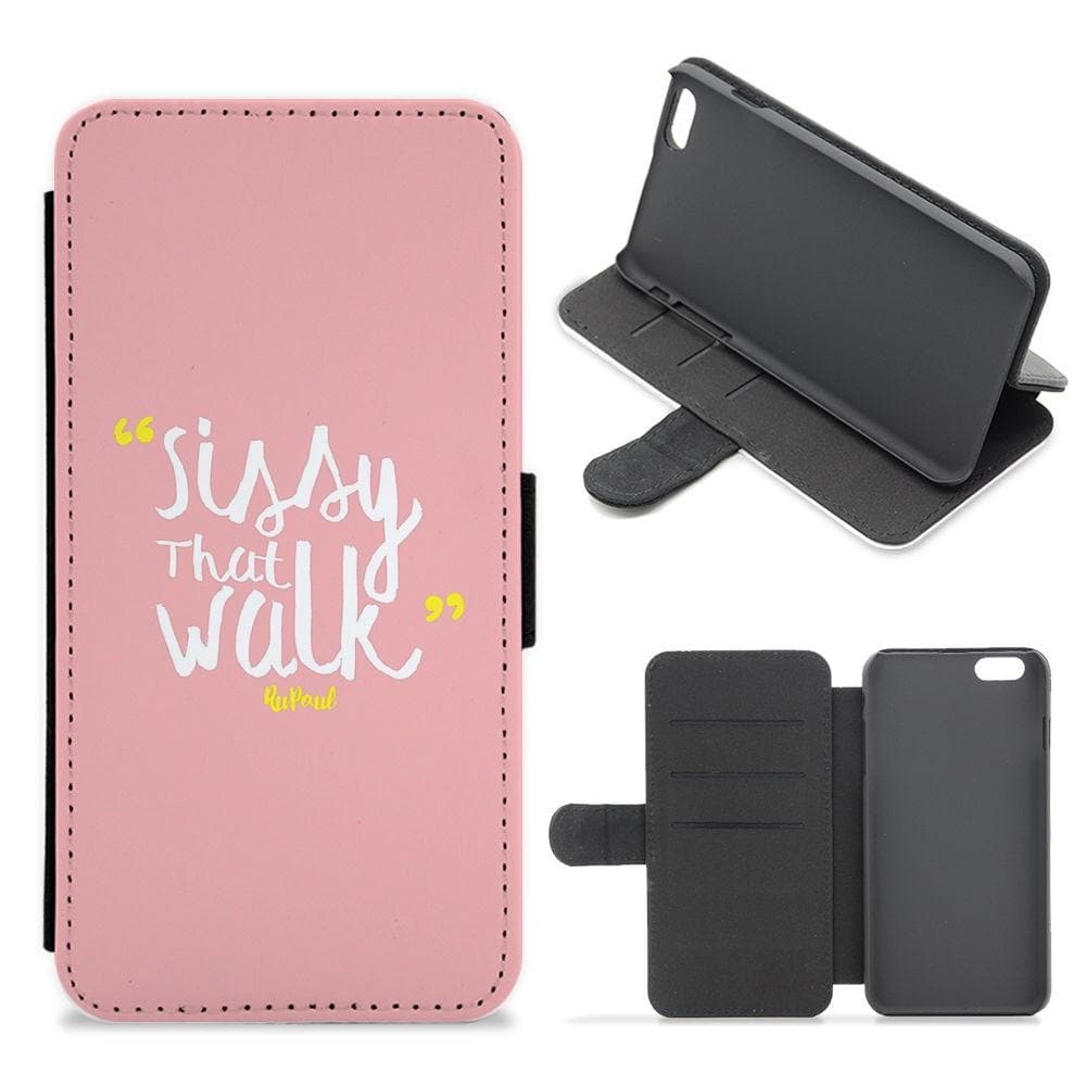 Pink Sissy That Walk - RuPaul's Drag Race Flip Wallet Phone Case - Fun Cases